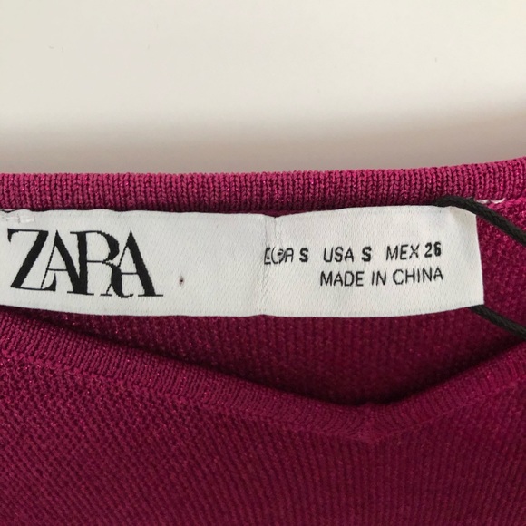 NEW Zara Pink Raspberry Ruffle Puff Sleeve Top - Picture 5 of 10